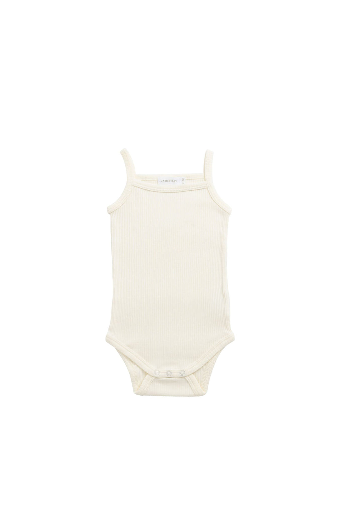Organic Cotton Modal Singlet Bodysuit - Parchment Childrens Bodysuit from Jamie Kay Australia