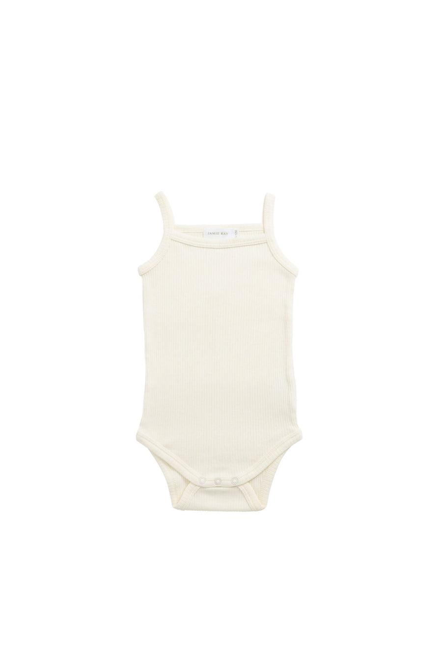 Organic Cotton Modal Singlet Bodysuit - Parchment Childrens Bodysuit from Jamie Kay Australia