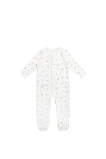 Organic Cotton Murphy Onepiece - Lapin Jardin Crisp Childrens Pyjama from Jamie Kay Australia