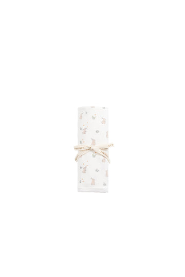 Organic Cotton Murphy Wrap - Lapin Jardin Crisp Childrens Pyjama from Jamie Kay Australia
