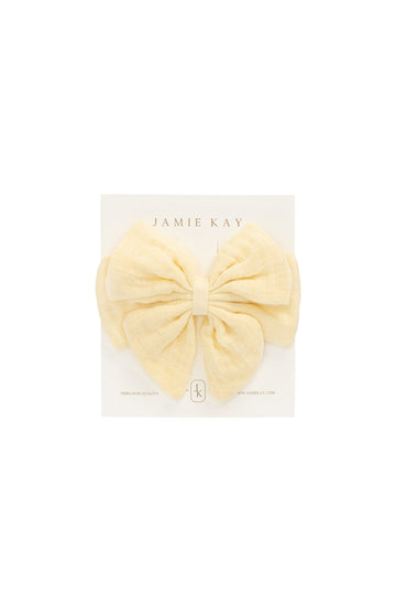 Organic Cotton Muslin Annalise Bow - Sunshine Childrens Bow from Jamie Kay Australia