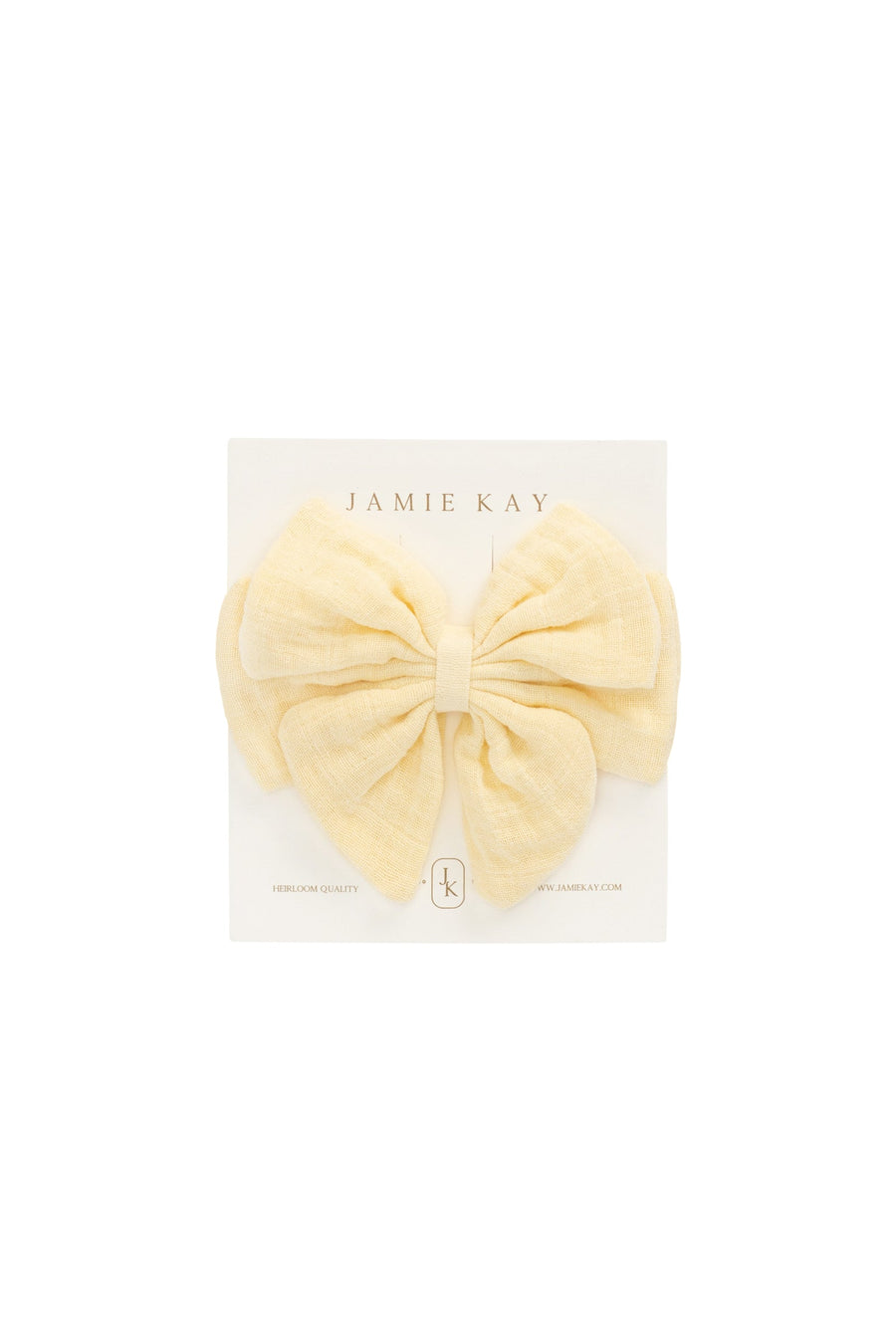 Organic Cotton Muslin Annalise Bow - Sunshine Childrens Bow from Jamie Kay Australia