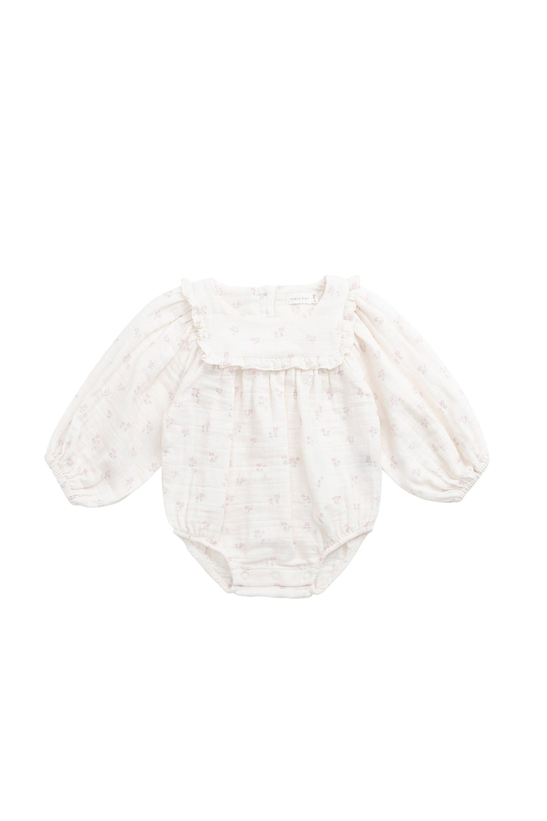 Organic Cotton Muslin Frances Playsuit - Pauline Pink Childrens Playsuit from Jamie Kay Australia