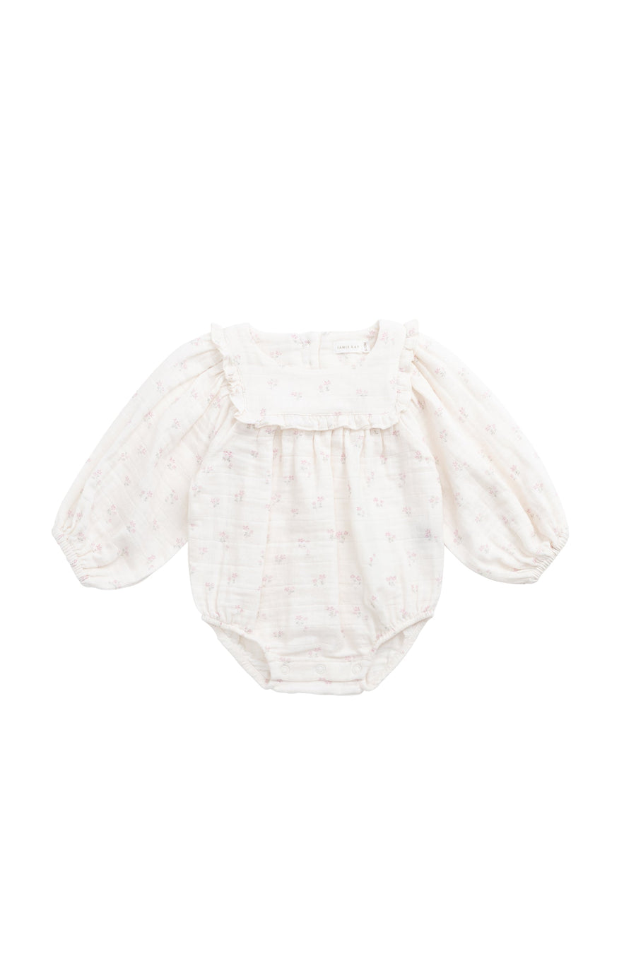 Organic Cotton Muslin Frances Playsuit - Pauline Pink Childrens Playsuit from Jamie Kay Australia
