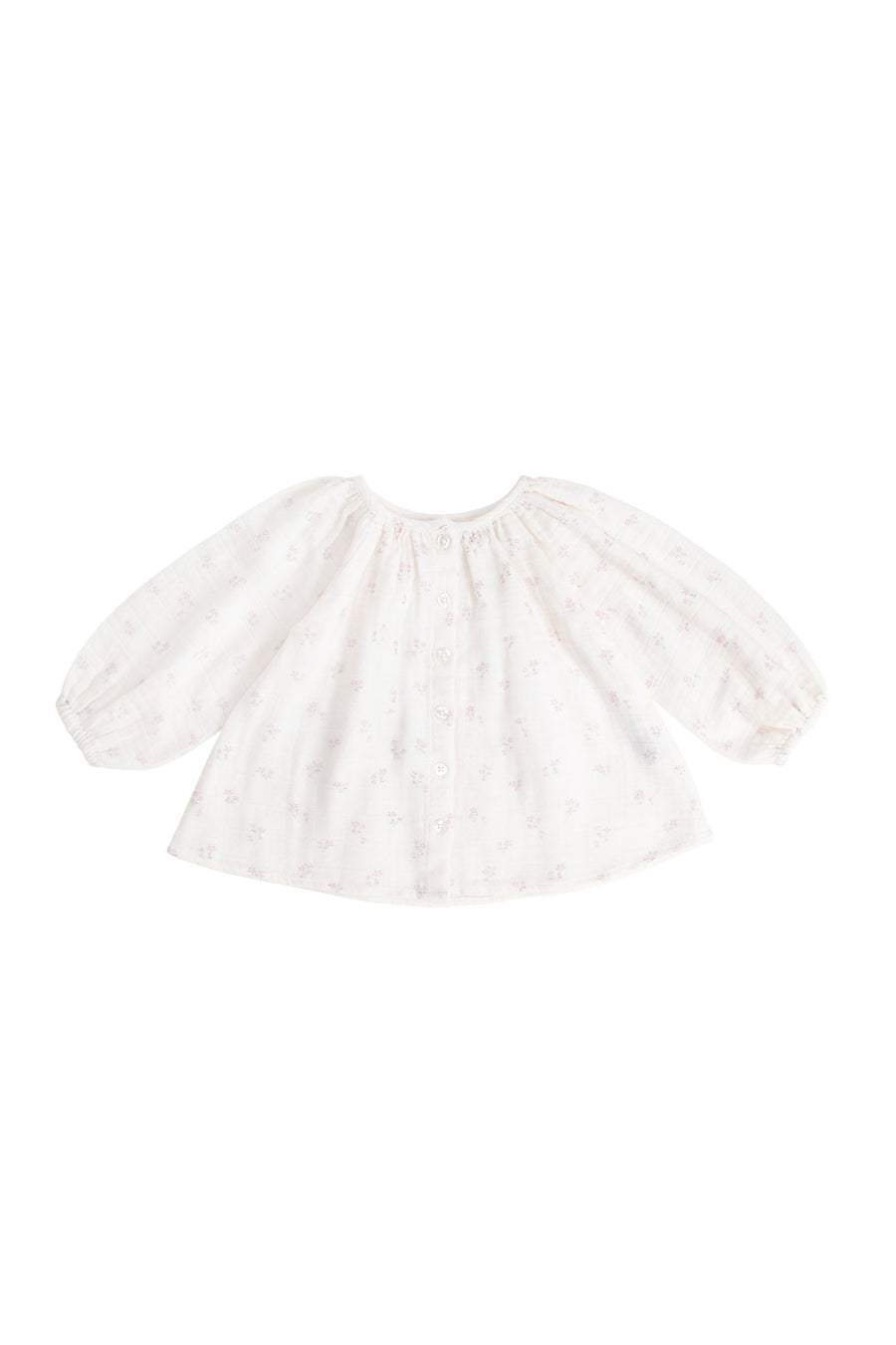 Organic Cotton Muslin Heather Blouse - Pauline Pink Childrens Top from Jamie Kay Australia