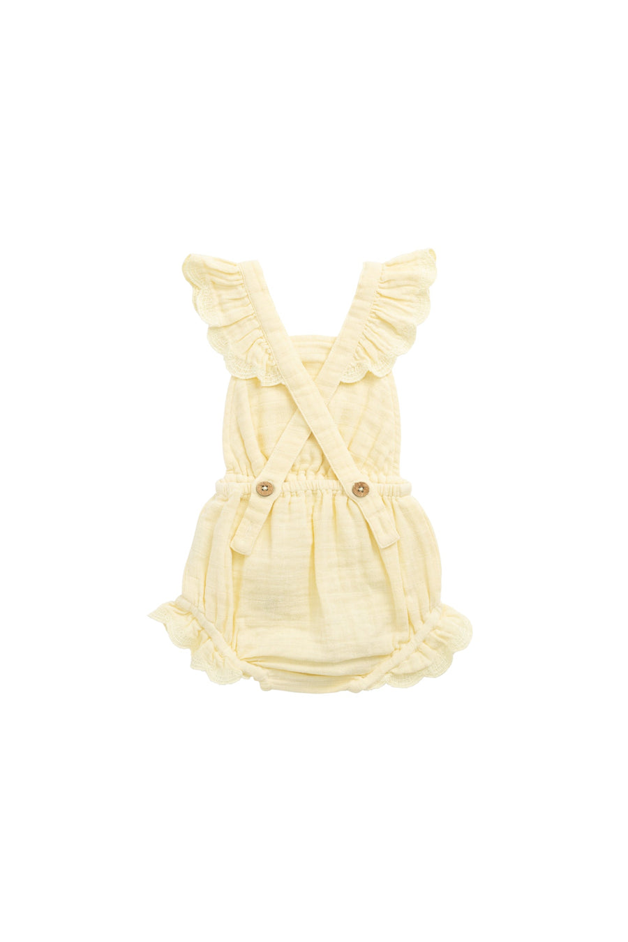 Organic Cotton Muslin Luciana Playsuit - Sunshine Childrens Playsuit from Jamie Kay Australia