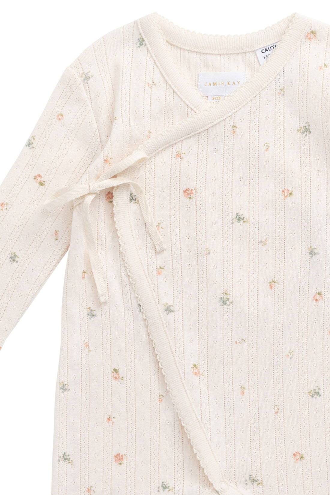 Organic Cotton Pointelle Estelle Onepiece - Sweet Magnolia Simple Childrens Onepiece from Jamie Kay Australia