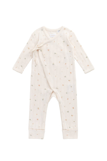 Organic Cotton Pointelle Estelle Onepiece - Sweet Magnolia Simple Childrens Onepiece from Jamie Kay Australia