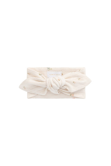 Organic Cotton Pointelle Headband - Sweet Magnolia Simple Childrens Headband from Jamie Kay Australia