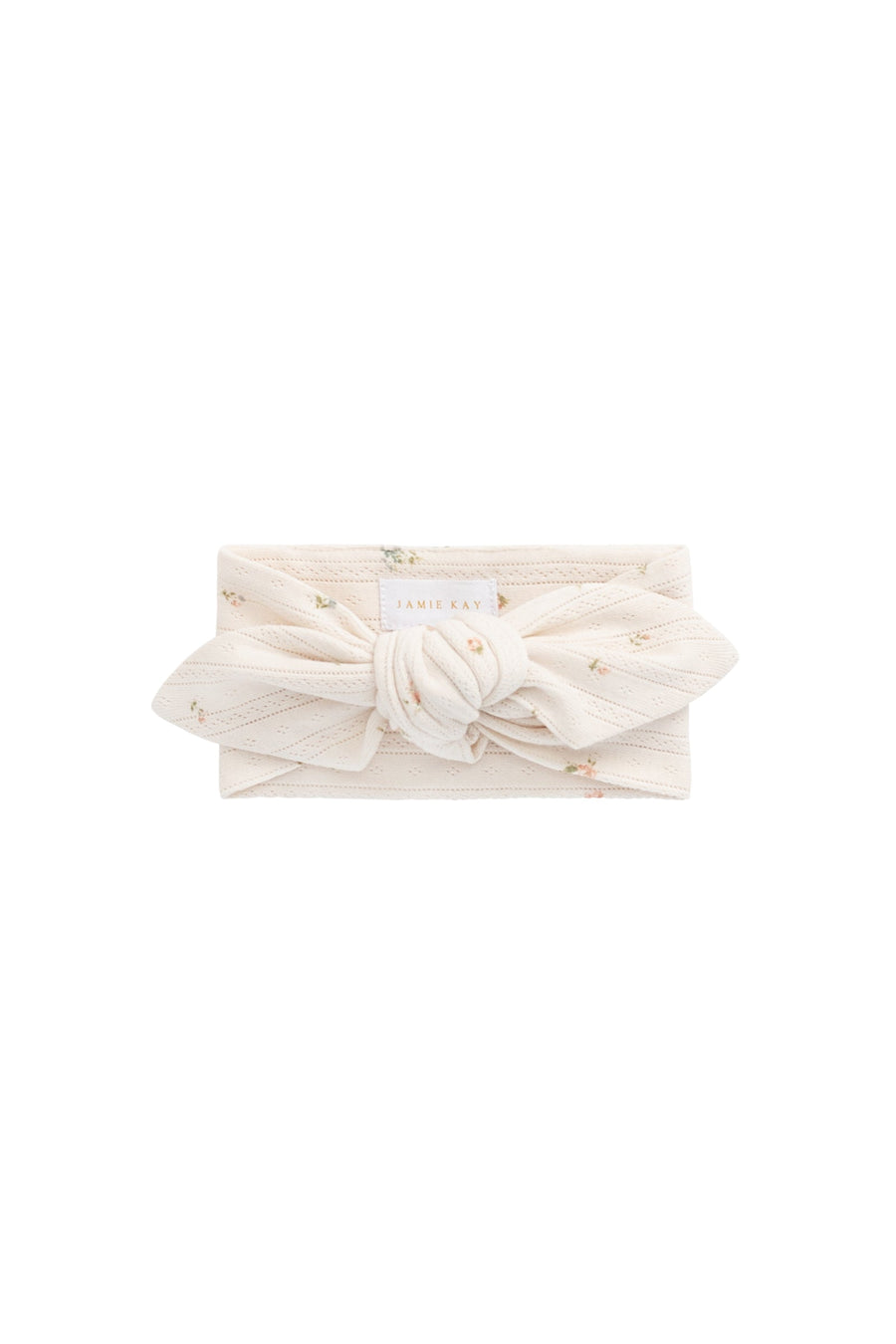 Organic Cotton Pointelle Headband - Sweet Magnolia Simple Childrens Headband from Jamie Kay Australia