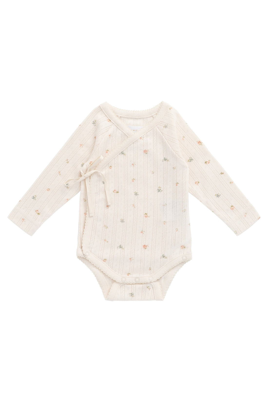 Organic Cotton Pointelle Marina Bodysuit - Sweet Magnolia Simple Childrens Bodysuit from Jamie Kay Australia