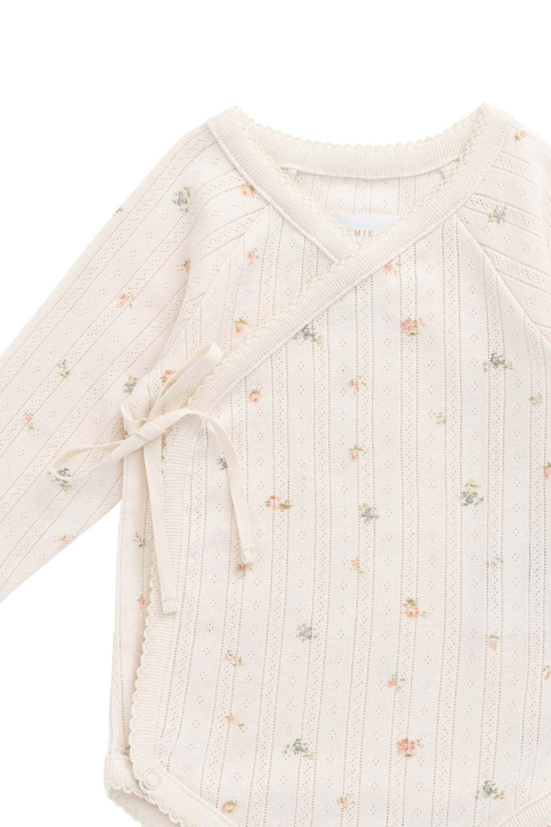 Organic Cotton Pointelle Marina Bodysuit - Sweet Magnolia Simple Childrens Bodysuit from Jamie Kay Australia