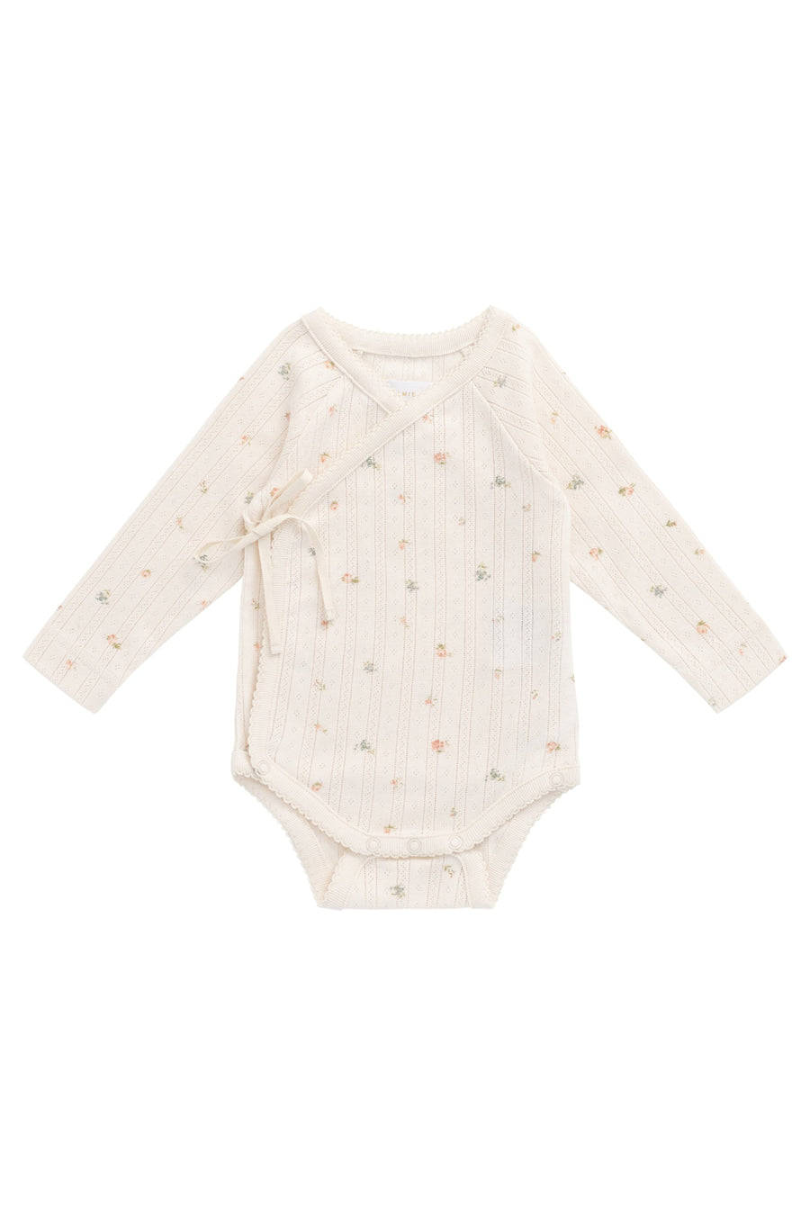 Organic Cotton Pointelle Marina Bodysuit - Sweet Magnolia Simple Childrens Bodysuit from Jamie Kay Australia