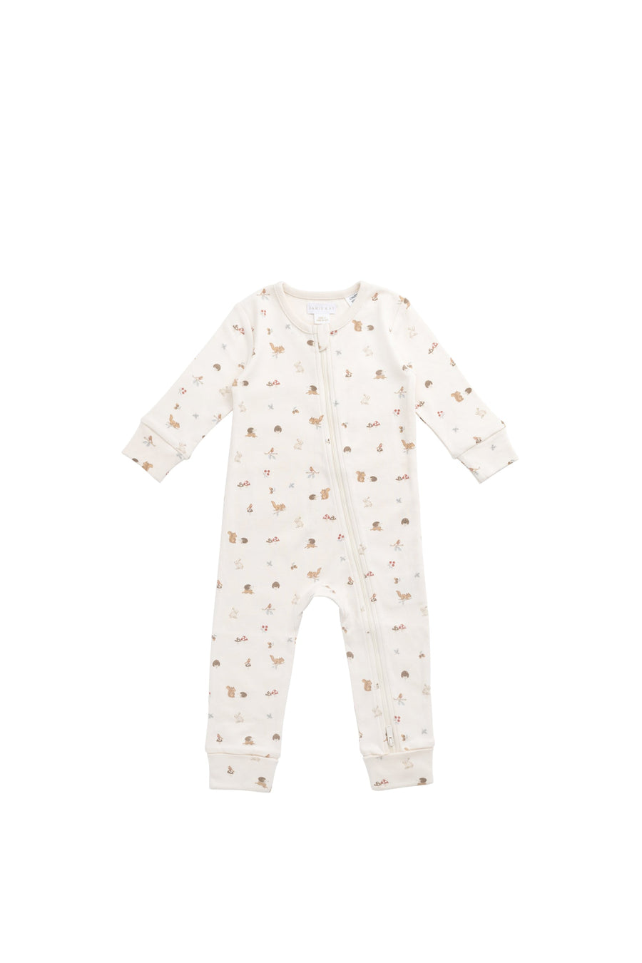 Organic Cotton Reese Zip Onepiece - Forest Gathering Childrens Onepiece from Jamie Kay Australia