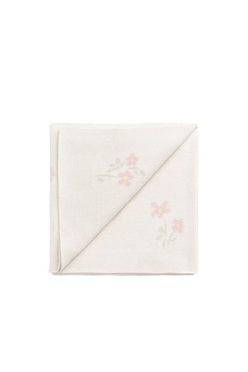 Pauline Jacquard Blanket - Lotus Childrens Blanket from Jamie Kay Australia