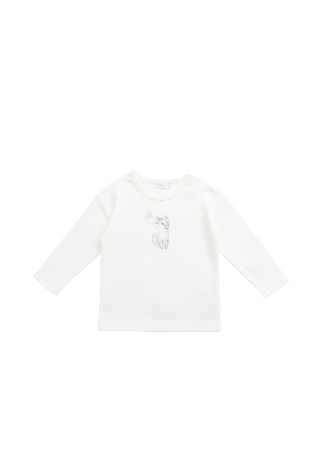 Pima Cotton Arnold Long Sleeve Top - Little Moon Parchment Childrens Top from Jamie Kay Australia