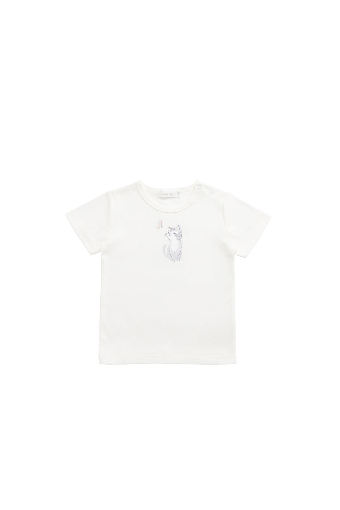 Pima Cotton Aude Tee - Little Moon Parchment Childrens Top from Jamie Kay Australia