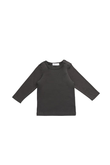 Pima Cotton Vinny Long Sleeve Top - Bistre Childrens Top from Jamie Kay Australia