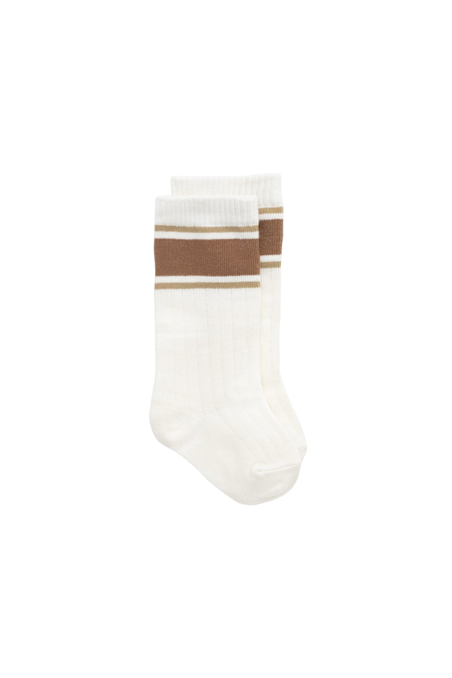 Sporty Sock - Cloud/Banoffee Childrens Sock from Jamie Kay Australia