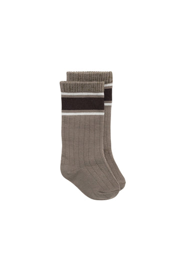 Sporty Sock - Fir Bark/Bistre Childrens Sock from Jamie Kay Australia