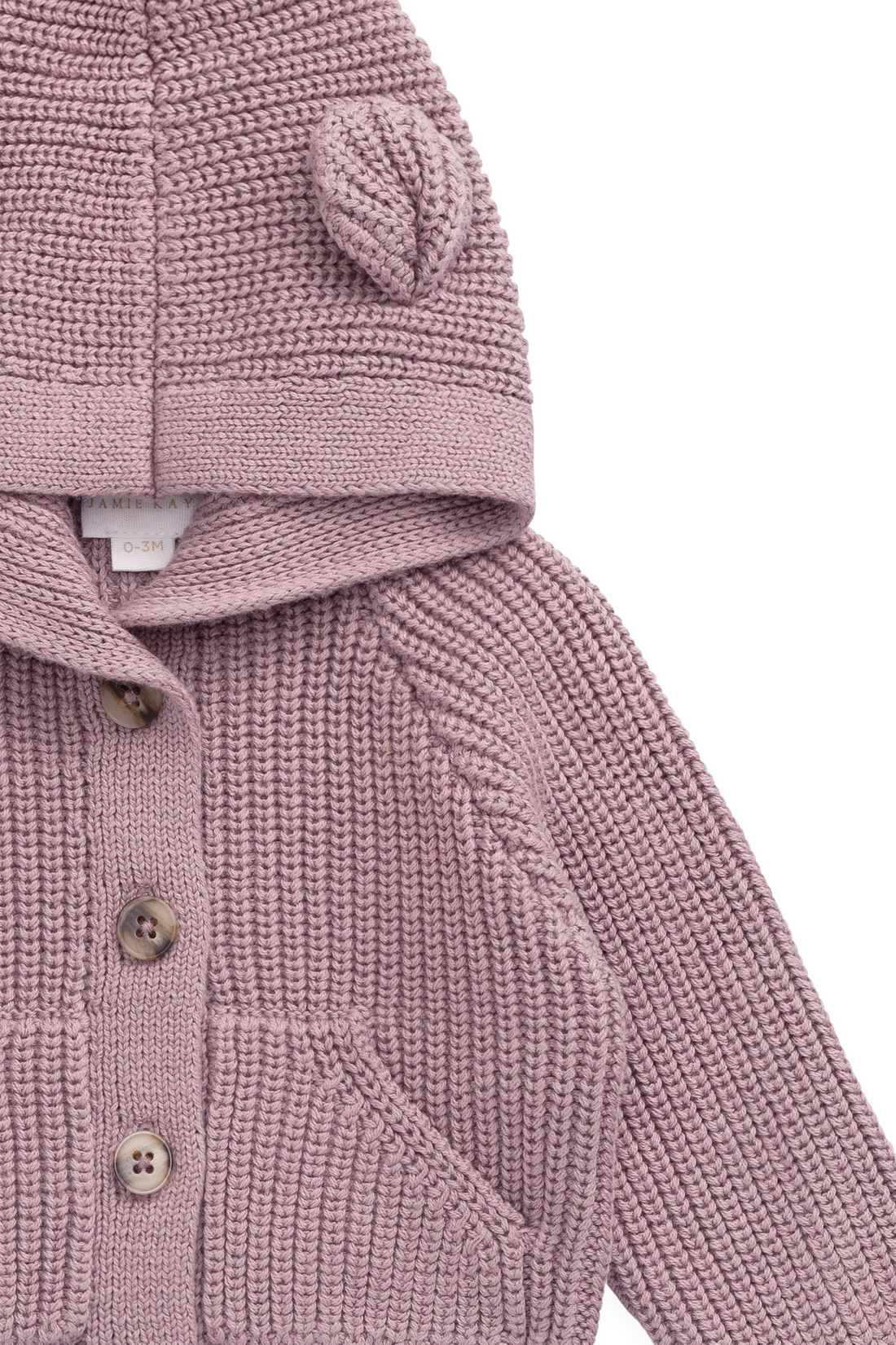 Bear Cardigan - Dreamy Pink Childrens Cardigan from Jamie Kay Australia