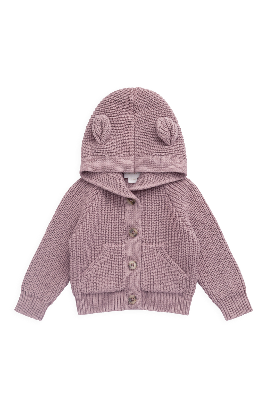 Bear Cardigan - Dreamy Pink Childrens Cardigan from Jamie Kay Australia