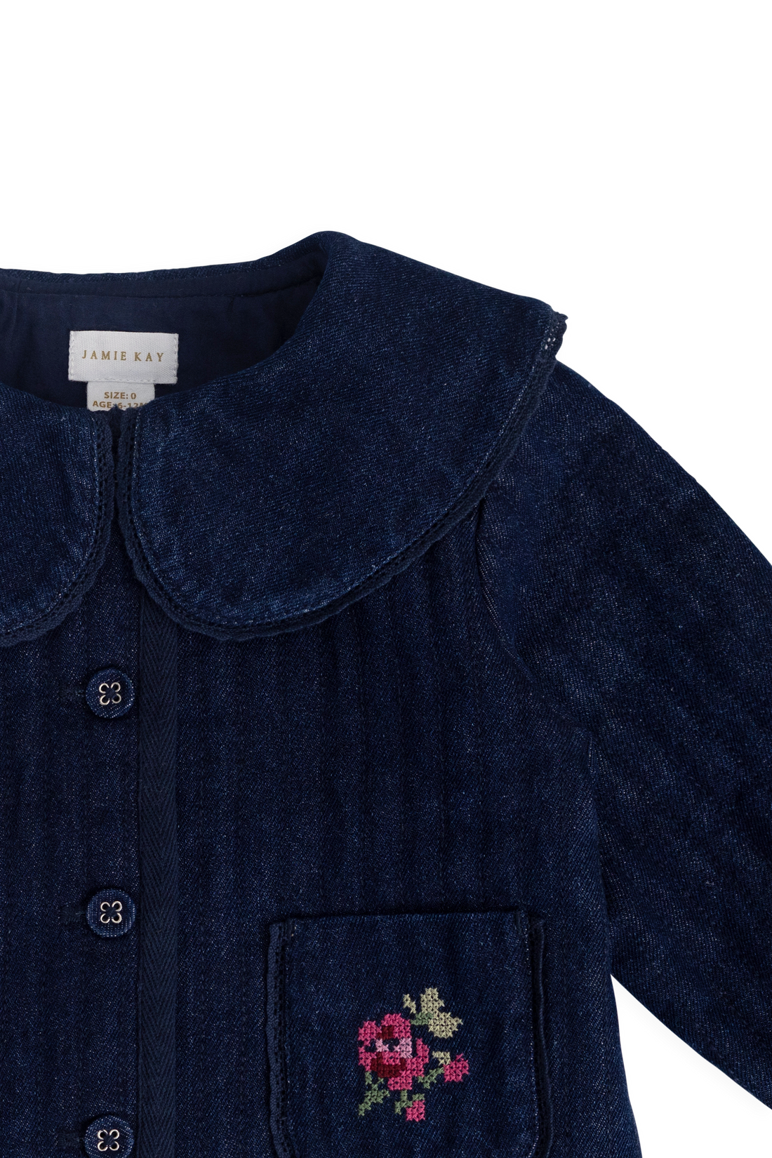 Gracen Jacket - Deep Sea Denim Orchid Rose Childrens Jacket from Jamie Kay Australia
