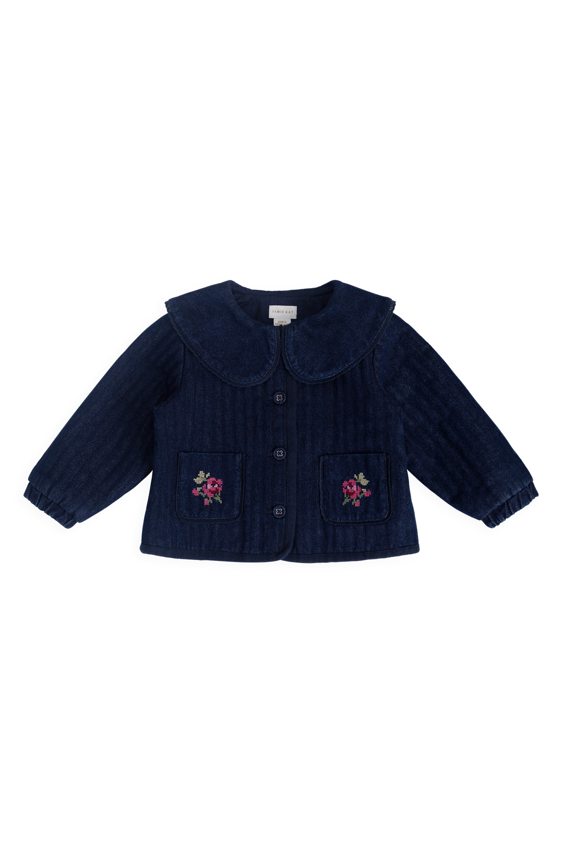 Gracen Jacket - Deep Sea Denim Orchid Rose Childrens Jacket from Jamie Kay Australia