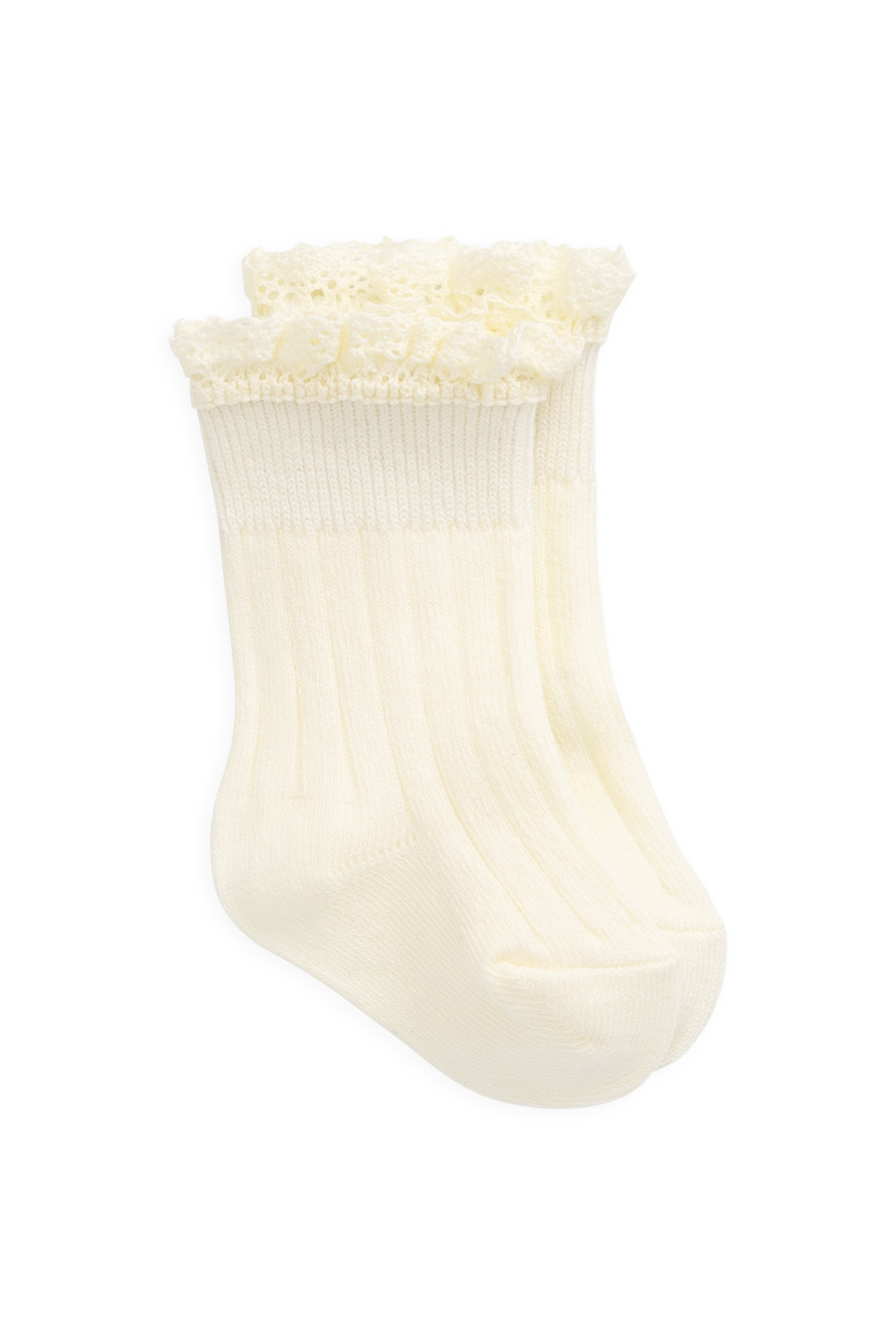 Harper Knee High Sock - Parchment Childrens Socks from Jamie Kay Australia