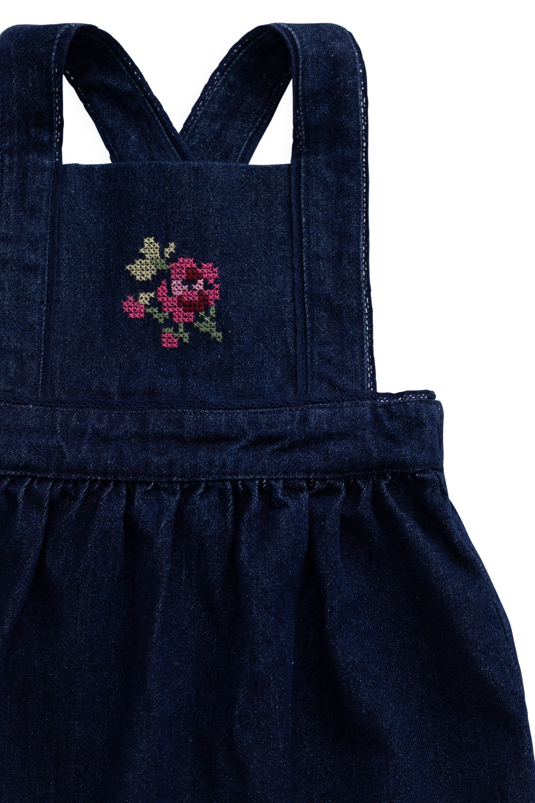 Maylah Overall - Deep Sea Denim Orchid Rose Childrens Overall from Jamie Kay Australia