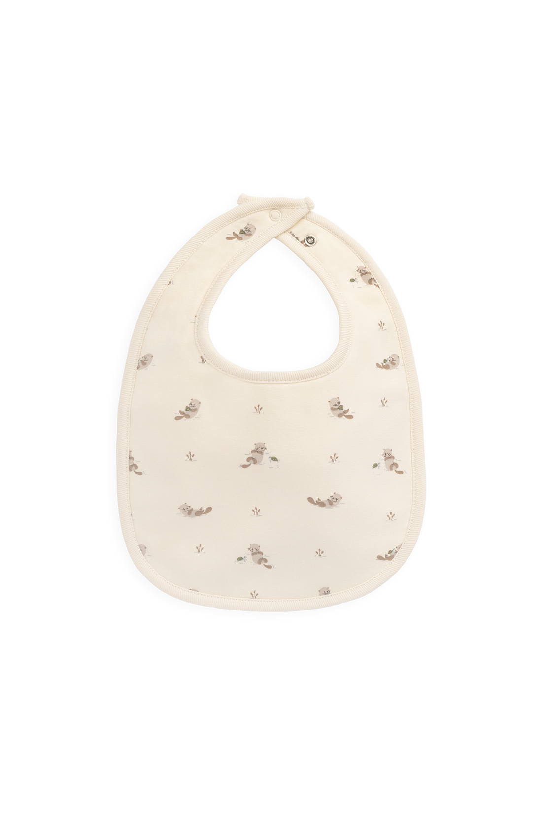 Organic Cotton Bib - Otter Buddies Tofu Childrens Bib from Jamie Kay Australia