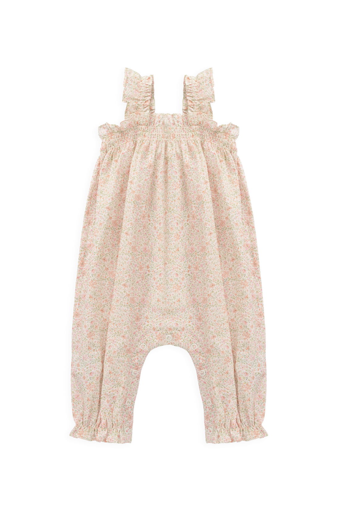 Organic Cotton Catalina Playsuit - Flora Pink Childrens Playsuit from Jamie Kay Australia