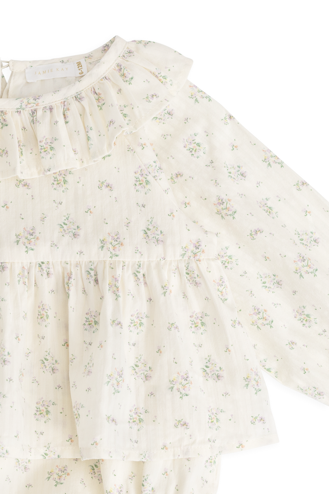 Organic Cotton Cecile Playsuit - Justine Orchid Childrens Playsuit from Jamie Kay Australia