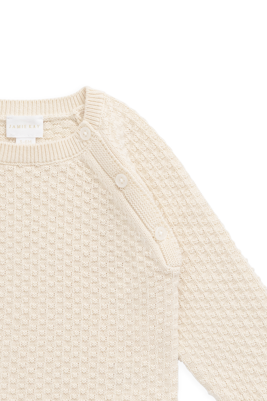 Parker Knit Jumper - Vanilla Childrens Jumper from Jamie Kay Australia