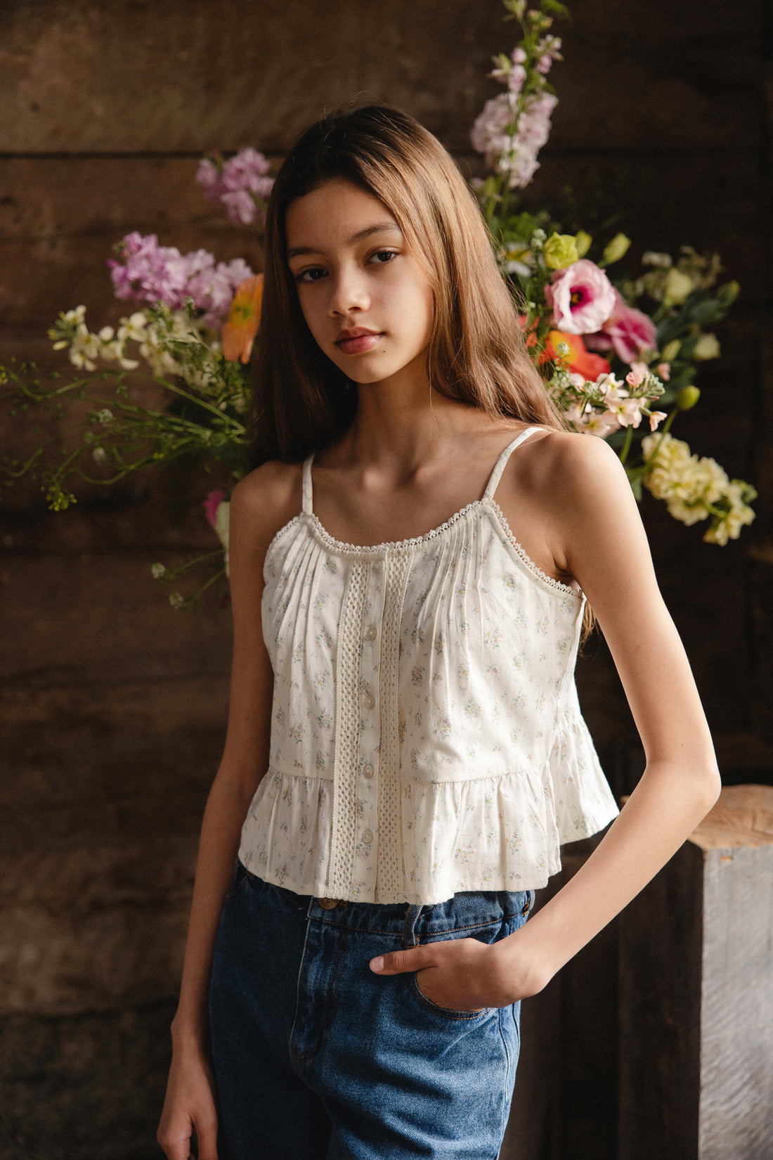 Organic Cotton Miley Top - Justine Orchid Childrens Top from Jamie Kay Australia