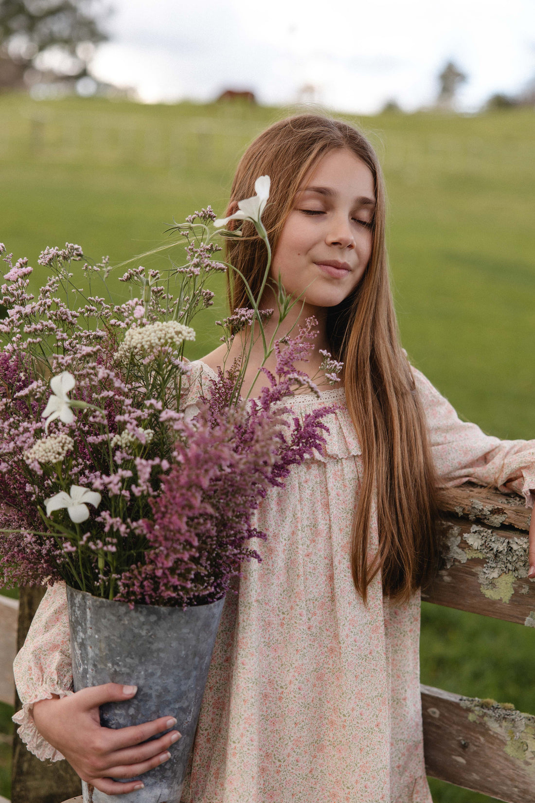 Organic Cotton Misty Dress - Flora Pink Childrens Dress from Jamie Kay Australia
