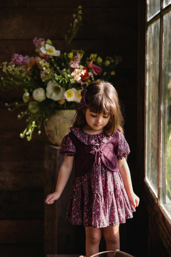 Lilah Knitted Vest - Fig Childrens Vest from Jamie Kay Australia