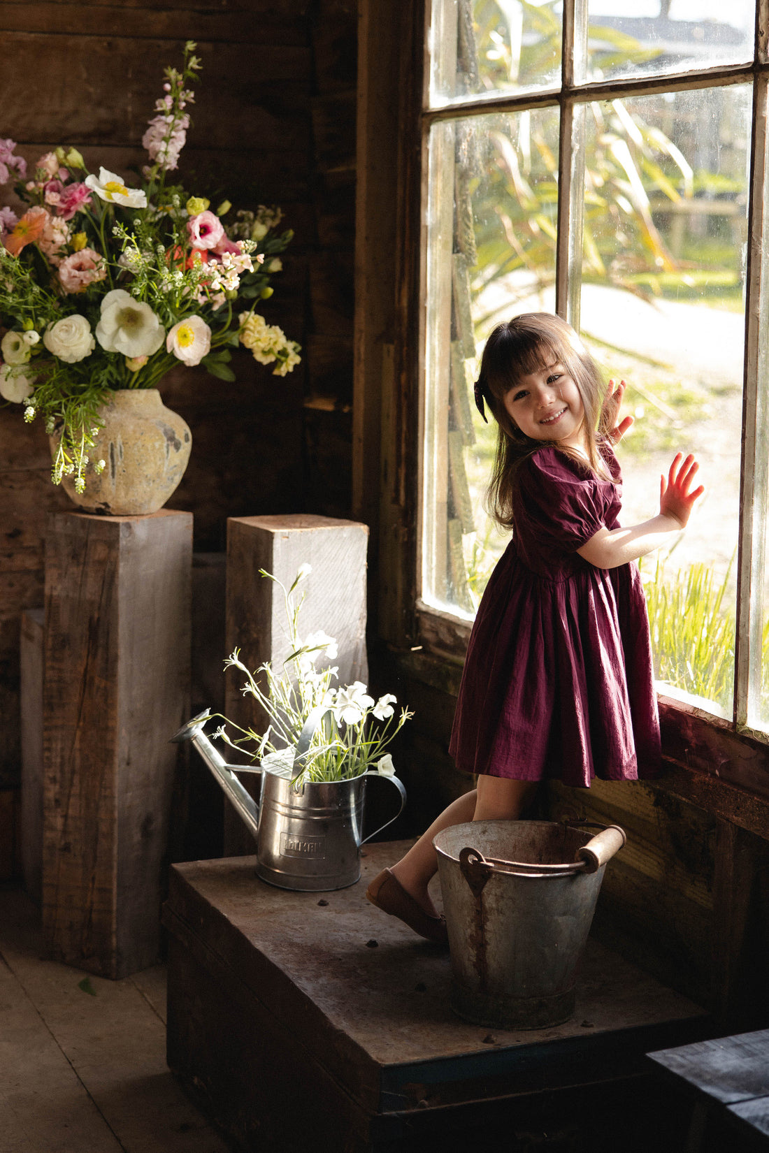 Organic Cotton Frannie Dress - Fig Childrens Dress from Jamie Kay Australia