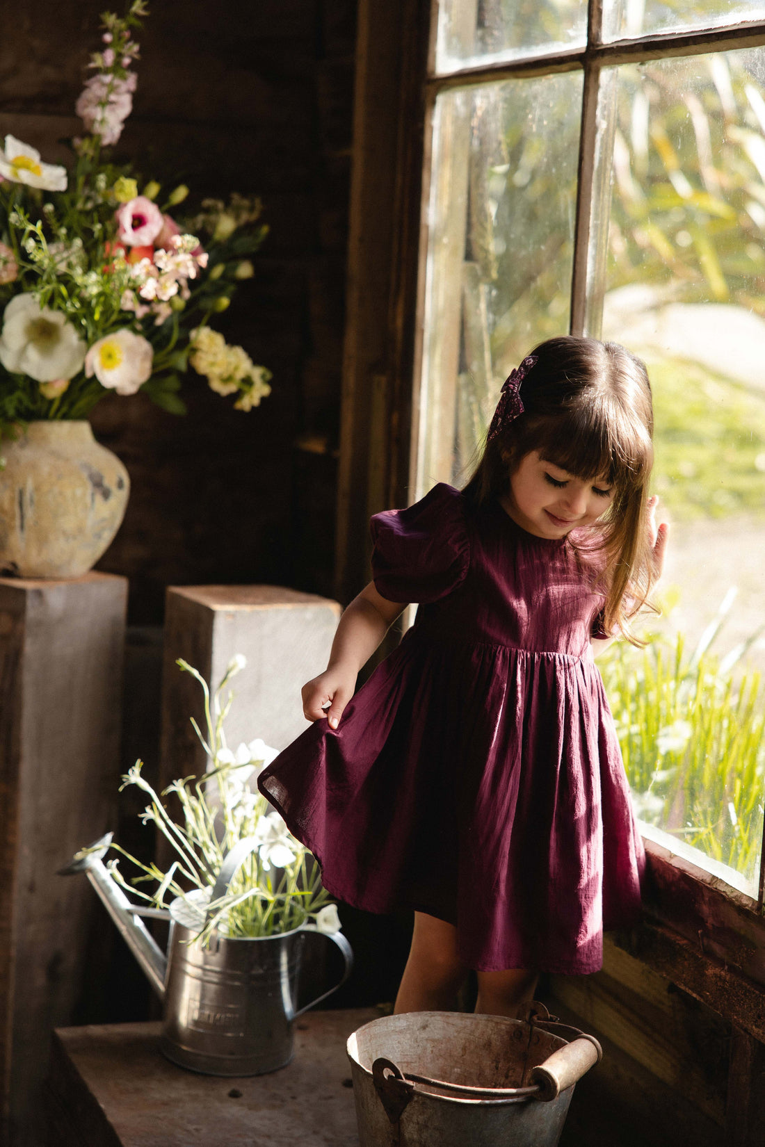 Organic Cotton Frannie Dress - Fig Childrens Dress from Jamie Kay Australia