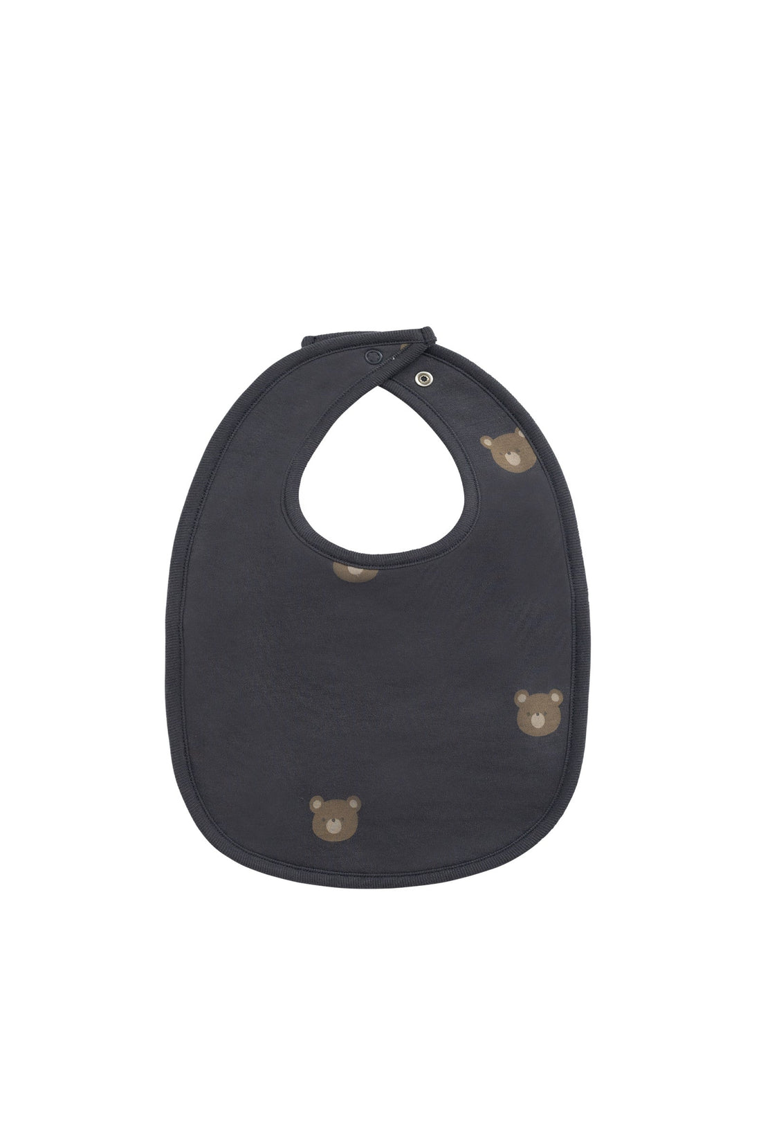 Organic Cotton Bib - Bobbie Bears Black Oyster Childrens Bib from Jamie Kay Australia