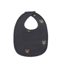 Organic Cotton Bib - Bobbie Bears Black Oyster Childrens Bib from Jamie Kay Australia