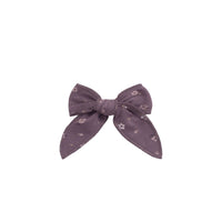 Organic Cotton Bow - Goldie Huckleberry Large Childrens Hair Bow from Jamie Kay Australia