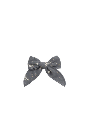 Organic Cotton Bow - Lulu Bloom Lava Childrens Hair Bow from Jamie Kay Australia