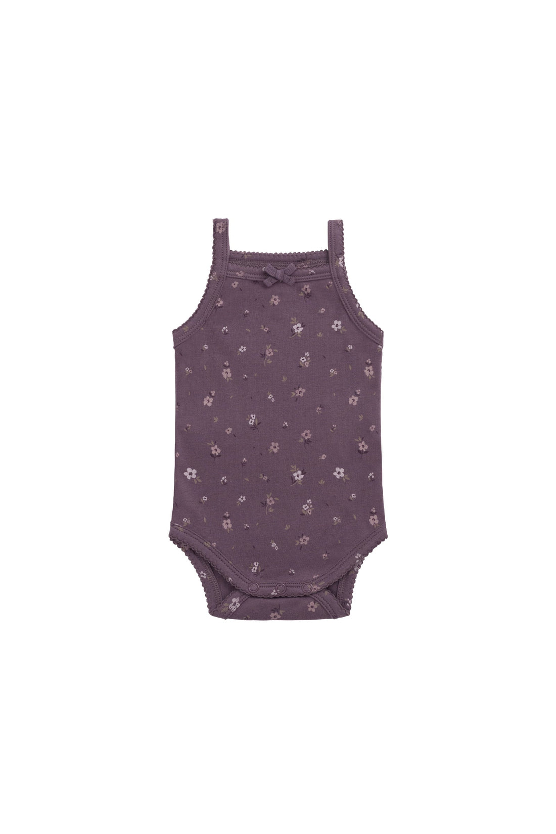 Organic Cotton Bridget Singlet Bodysuit - Goldie Huckleberry Large Childrens Bodysuit from Jamie Kay Australia