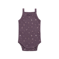 Organic Cotton Bridget Singlet Bodysuit - Goldie Huckleberry Large Childrens Bodysuit from Jamie Kay Australia