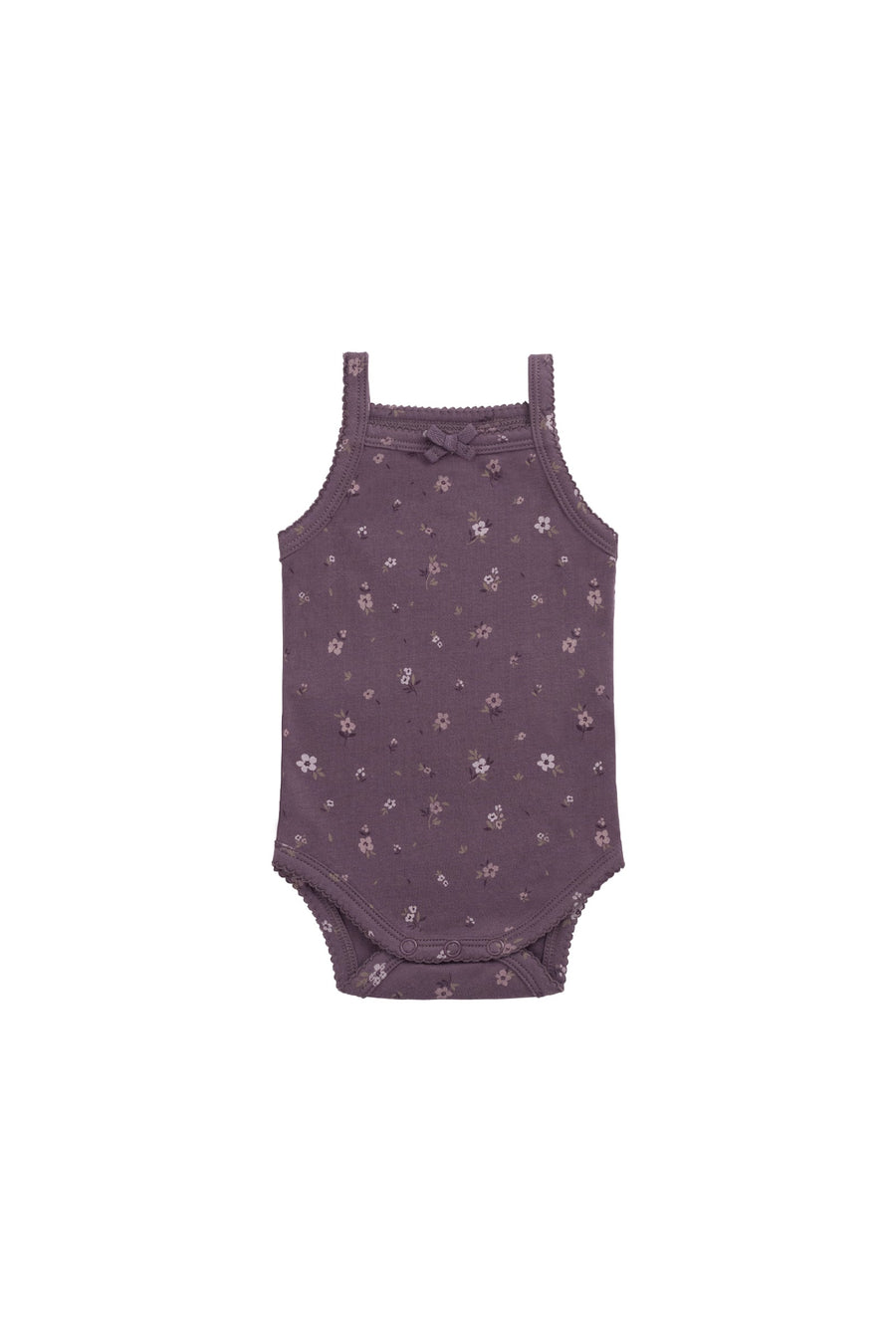 Organic Cotton Bridget Singlet Bodysuit - Goldie Huckleberry Large Childrens Bodysuit from Jamie Kay Australia