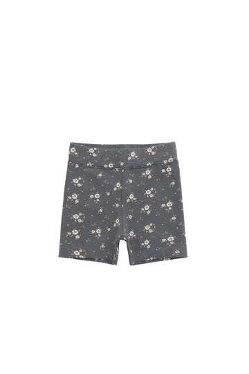 Organic Cotton Everyday Bike Short - Lulu Bloom Lava Childrens Short from Jamie Kay Australia