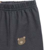 Organic Cotton Everyday Legging - Bobbie Bears Black Oyster Childrens Legging from Jamie Kay Australia