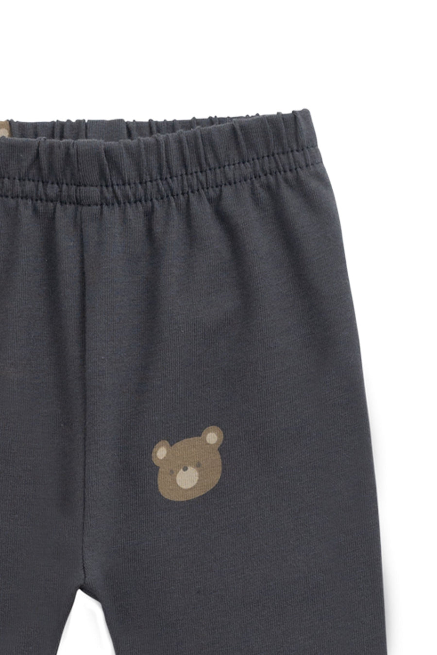 Organic Cotton Everyday Legging - Bobbie Bears Black Oyster Childrens Legging from Jamie Kay Australia