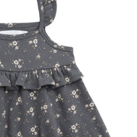 Organic Cotton Molly Dress - Lulu Bloom Lava Childrens Dress from Jamie Kay Australia